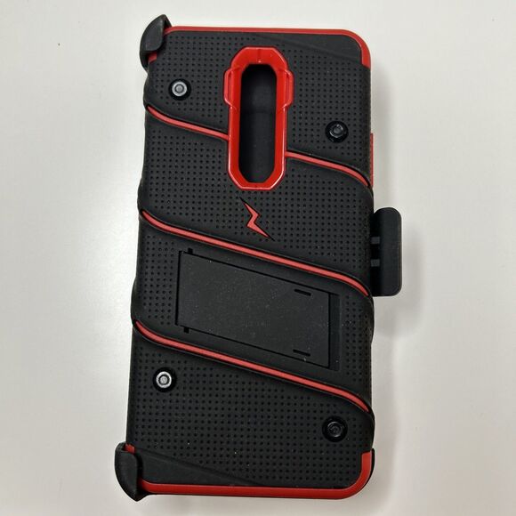 Zizo phone‎ case bolt series black red holster belt clip kickstand - Picture 2 of 5